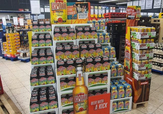 Aussendienst Layout Bierbranche Merchandising Desperados